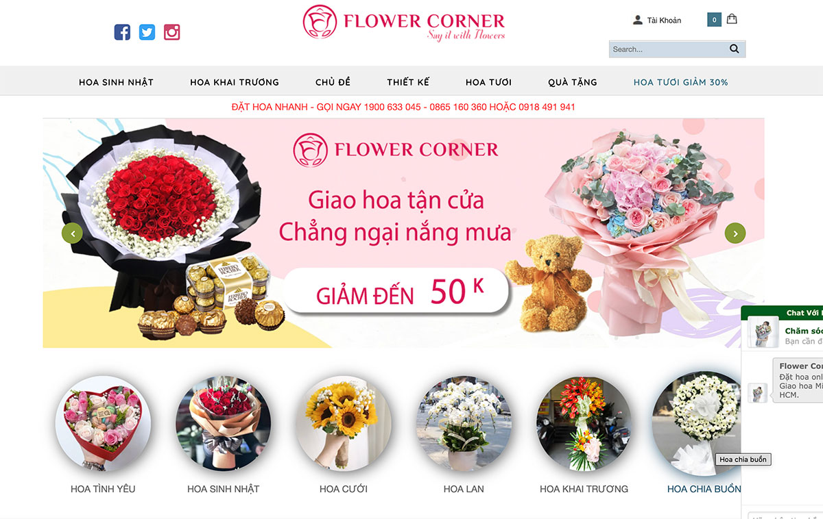 Web bán hoa tươi