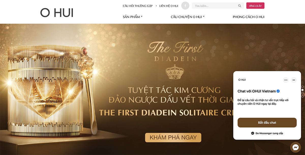 Thiết kế website mỹ phẩm