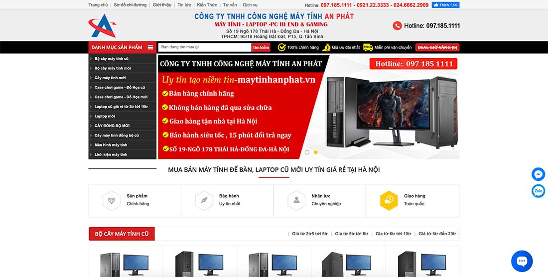 thiết kế website bán máy tính chuyên nghiệp