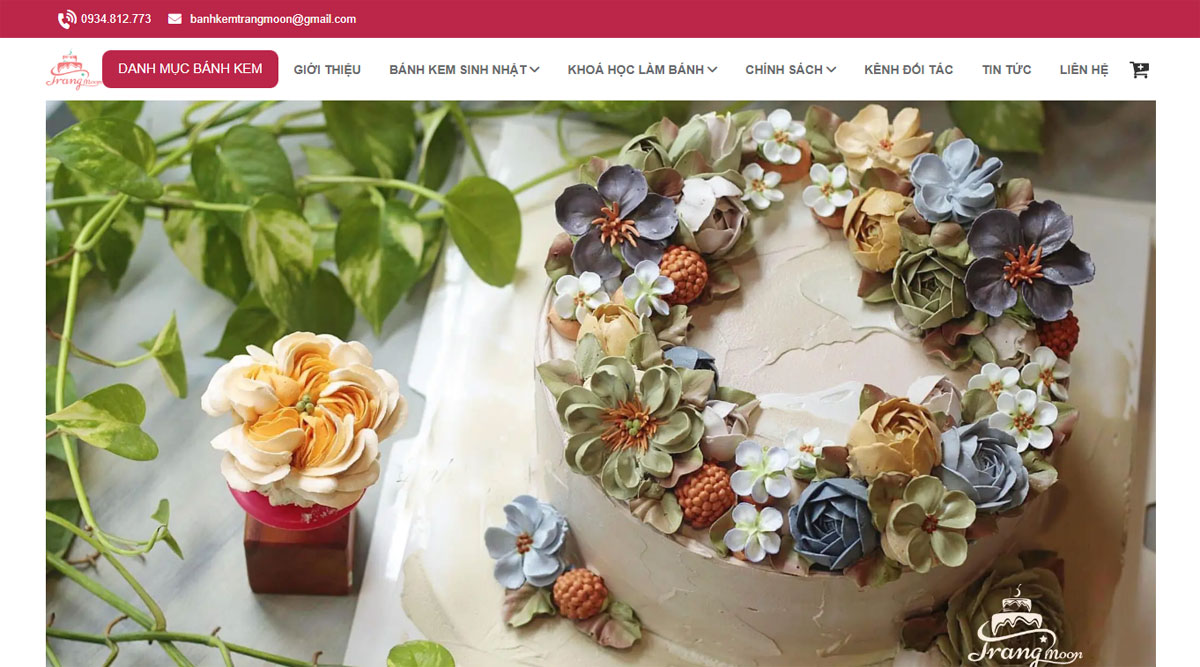 Thiết kế website tiệm bánh ngọt