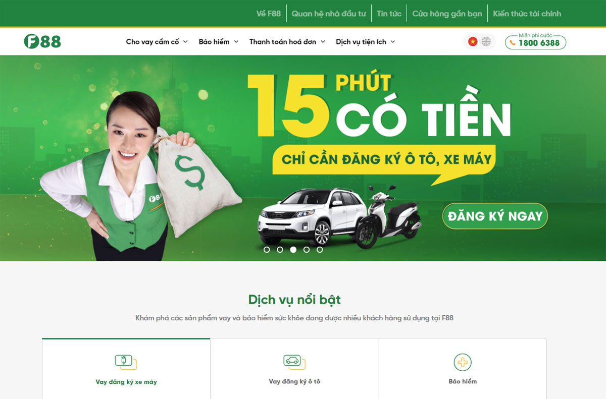 website dịch vụ cầm đồ