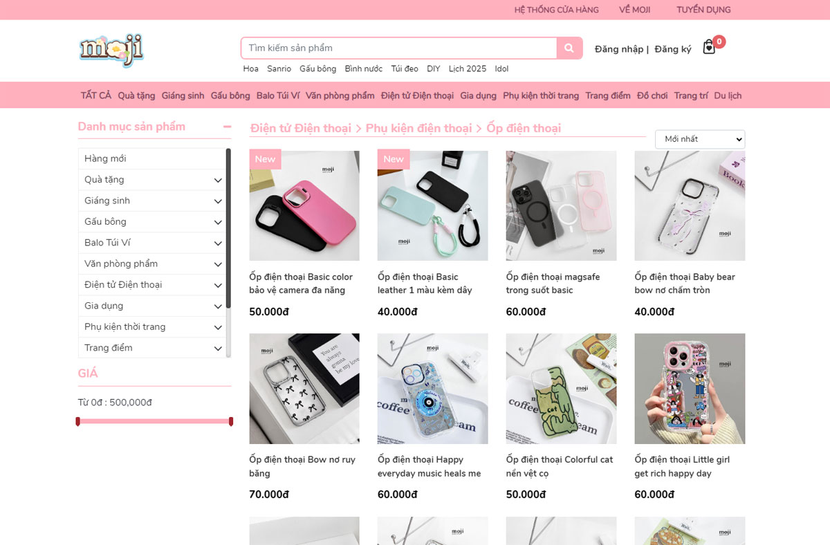 Web bán hàng ốp điện thoại