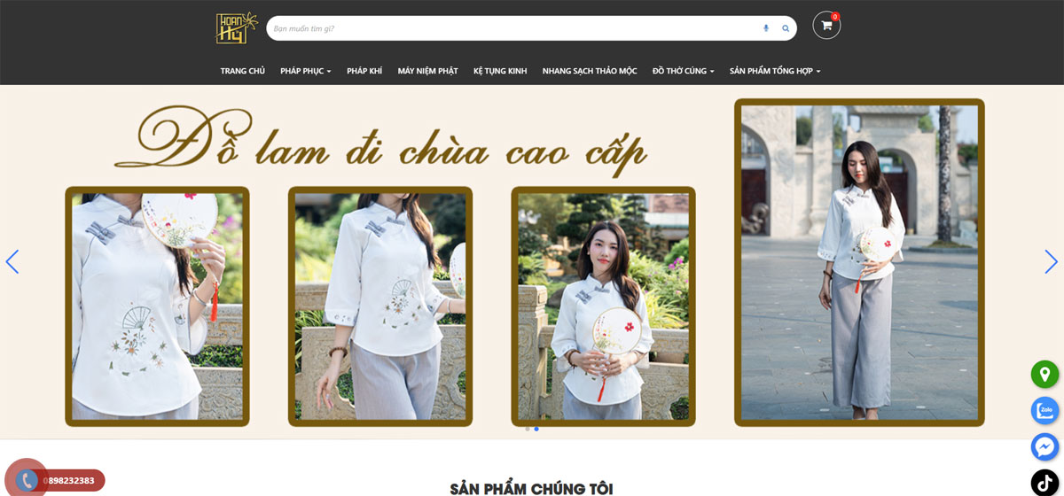 Website bán hàng đồ thờ cúng chuyên nghiệp