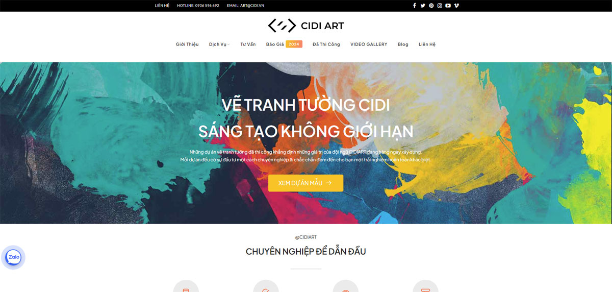 Web dịch vụ vẽ tranh tường 3D chuyên nghiệp
