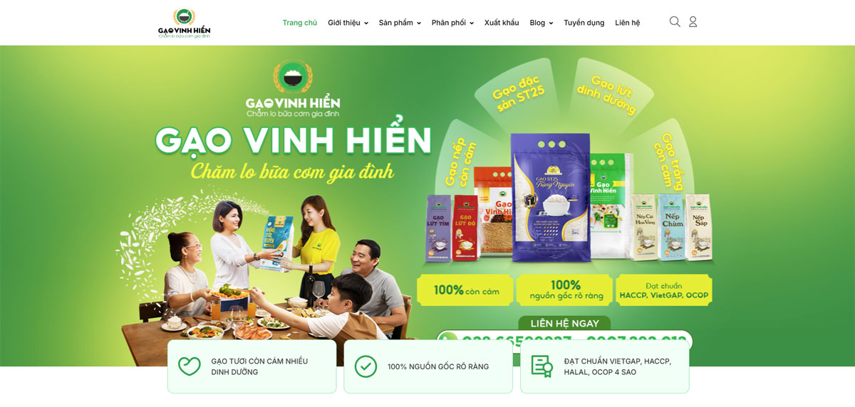 Web bán hàng gạo xuất nhập khẩu