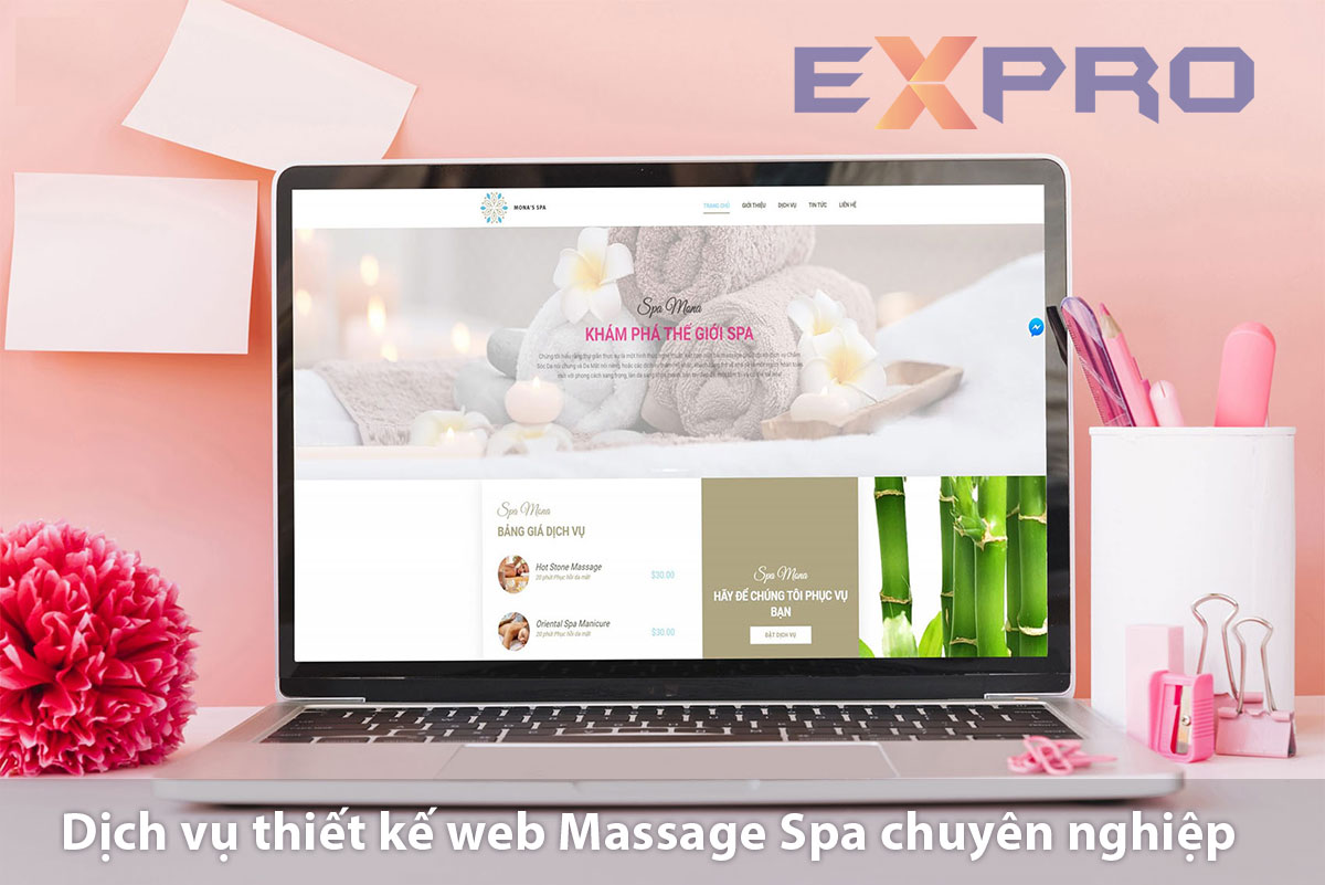 Thiết kế website massage, spa chuyên nghiệp