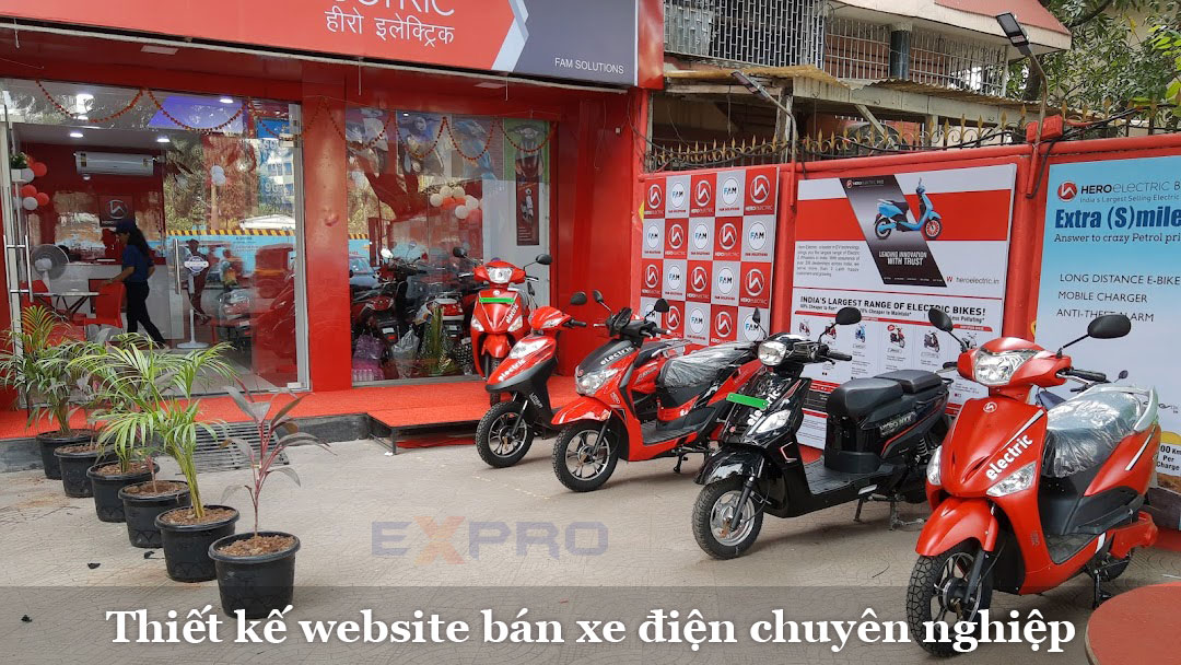 Thiết kế website bán hàng xe điện giá rẻ giao diện độc đáo