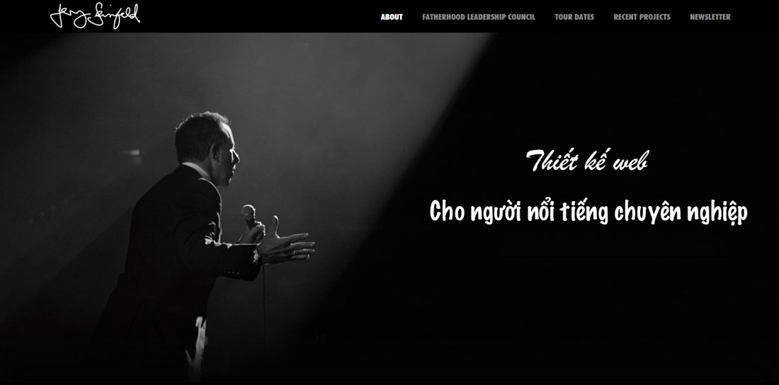 Thiết kế website cho người nổi tiếng chuyên nghiệp, giao diện đẹp mắt 