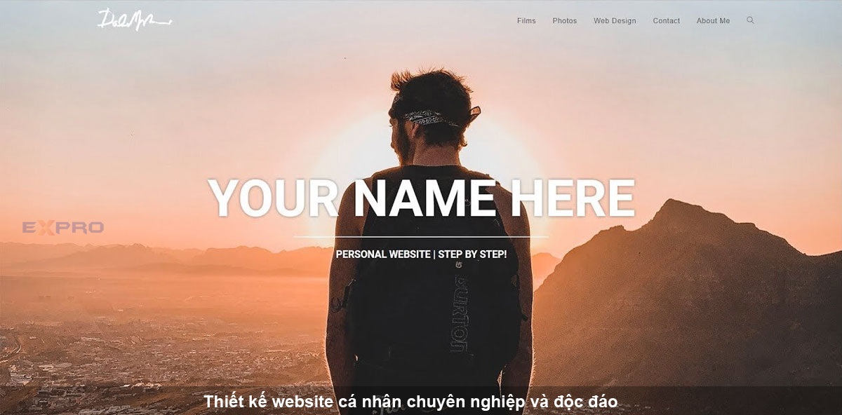 Thiết kế website cá nhân thu hút nổi bật