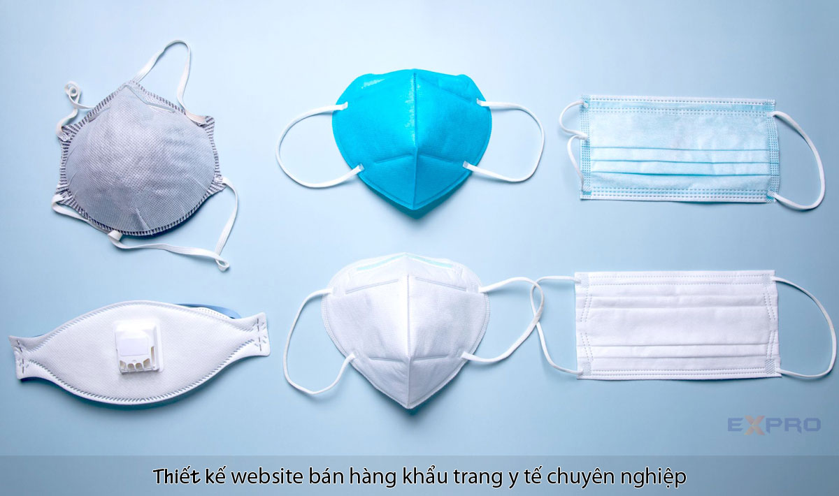 Thiết kế website kinh doanh khẩu trang y tế uy tín - chuyên nghiệp
